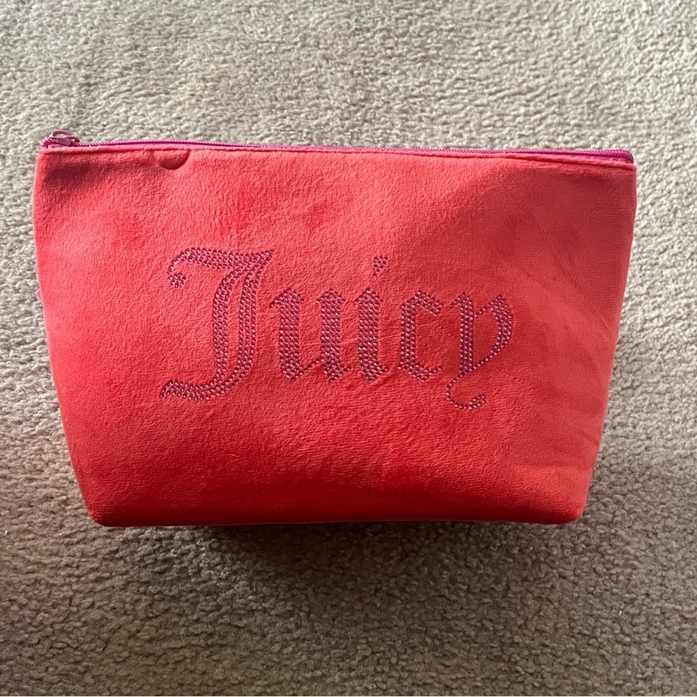 Juicy Couture Pink Cosmetic Bag and Toiletry Bottle